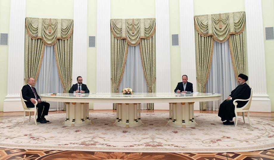 Володимир Путін та президент Ірану Ібрагім Райсі під час переговорів у Москві, 19 січня 2022 р.
