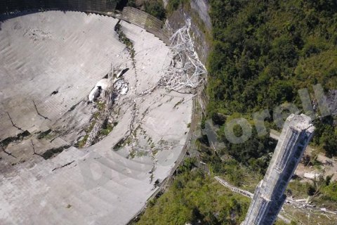 В Пуерто-Ріко остаточно зруйнувався один з найстаріших і третій за величиною у світі радіотелескоп Аресібо