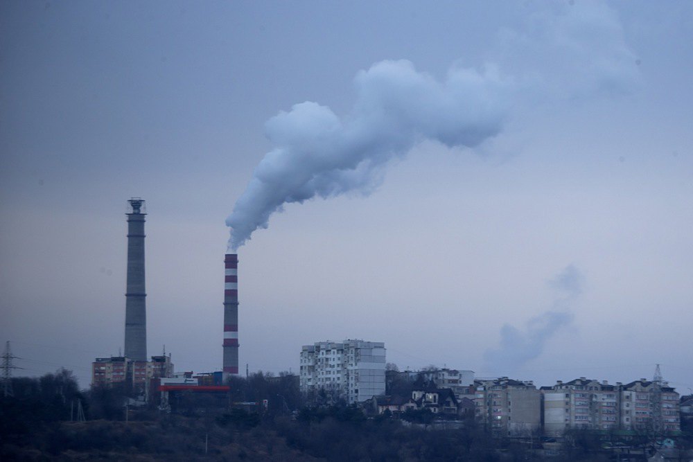 Електростанція в Кишиневі, грудень 2021.