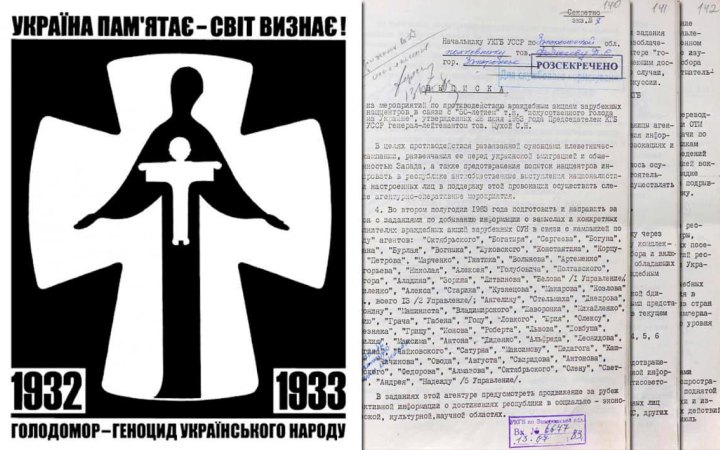 Зовнішня розвідка оприлюднила документи КДБ, що свідчать про стеження за діаспорою, яка розповідала про голод в Україні