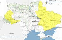 До кінця доби у західних та східних областях України прогнозують сильний вітер
