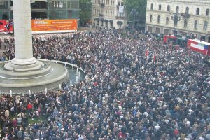 Общественный канал Грузии начал показывать митинг оппозиции