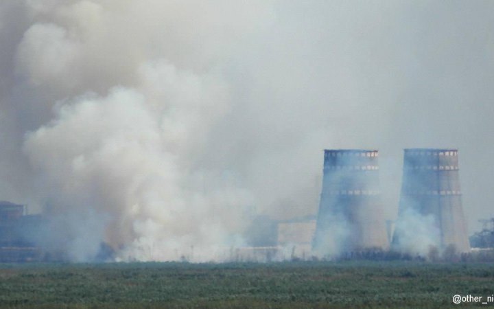 Міненерго: у районі вантажного порту Запорізької АЕС спалахнула пожежа