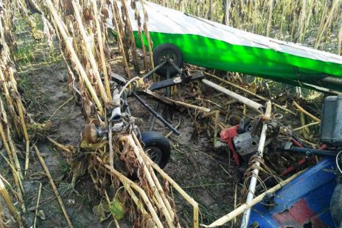 В Житомирской области на поле с подсолнухами упал дельтаплан, пилот погиб