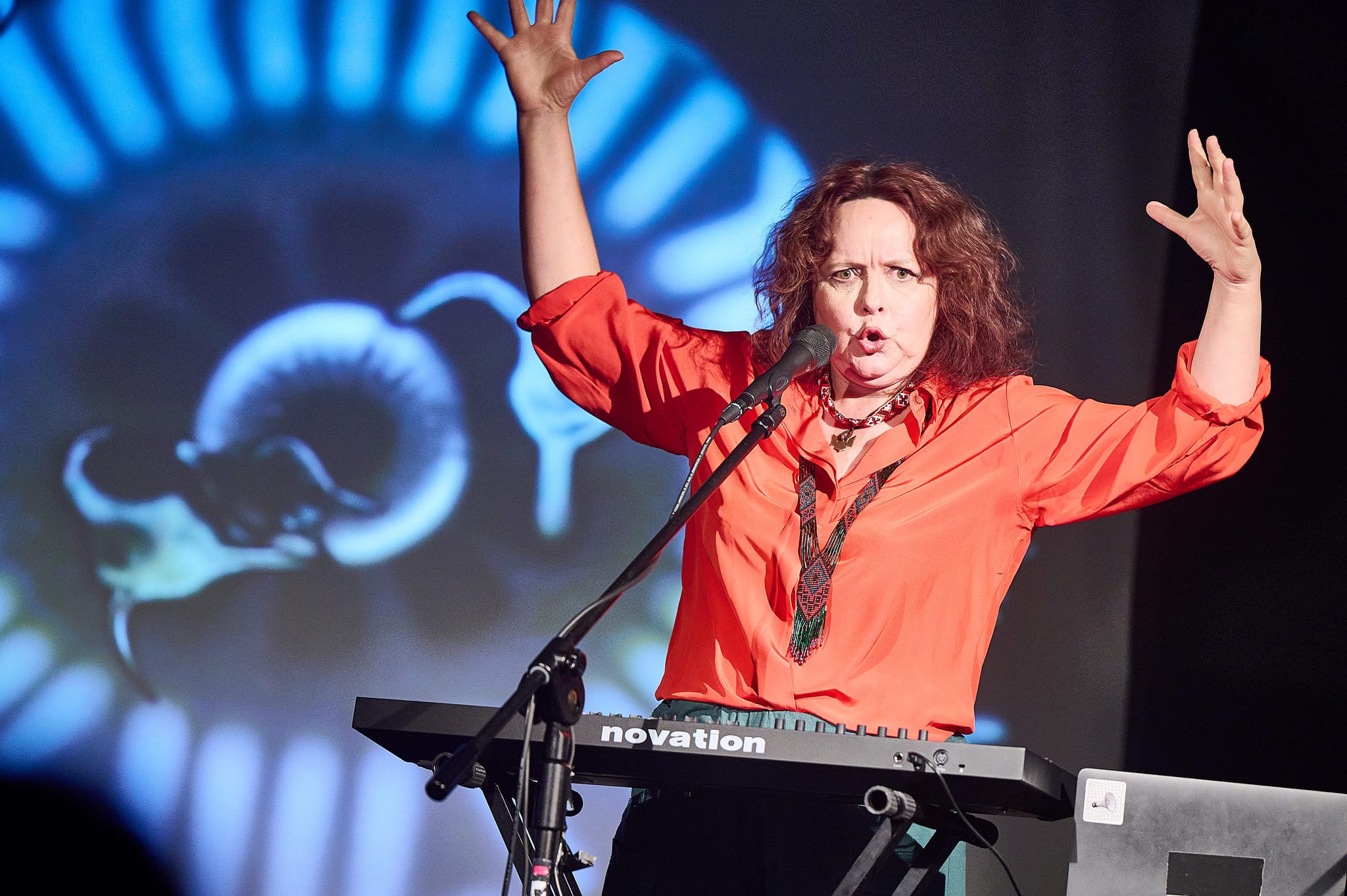 Maр'яна Садовська під час Teatr Brama-Festivals серпень 2024 року