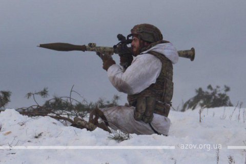 Отряд Нацгвардии "Азов" вернулся на Донбасс