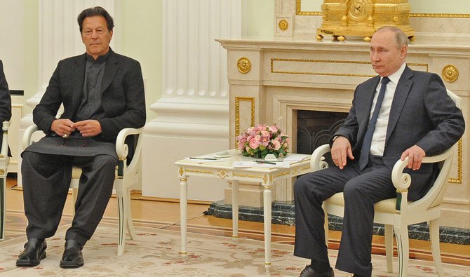 Зустріч Володимира Путіна та Імрана Хана в Кремлі, 24 лютого 2022.