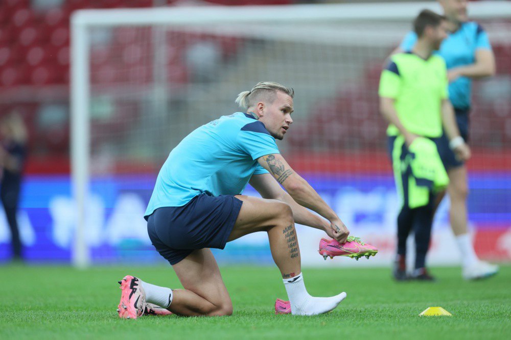 Михайло Мудрик під час тренувань за збірну України