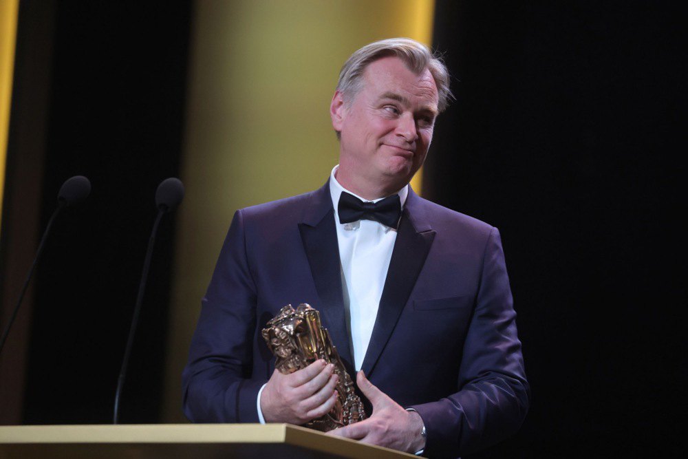 Крістофер Нолан під час церемонії вручення премії «Сезар» в Парижі, 23 лютого 2024 року.