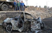 В Киеве сгорел Porsche 911 Carrera: погибли 3 человека