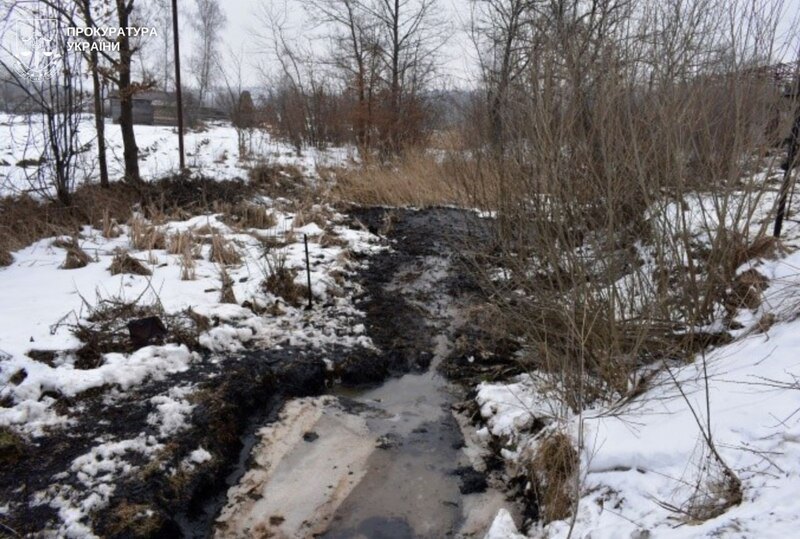 На Львівщині розслідують витік нафти на площі 500 кв. м 