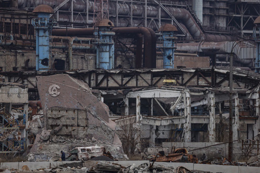 Зруйнований металургійний комбінату «Азовсталь», Маріуполь, 7 грудня 2022 р.