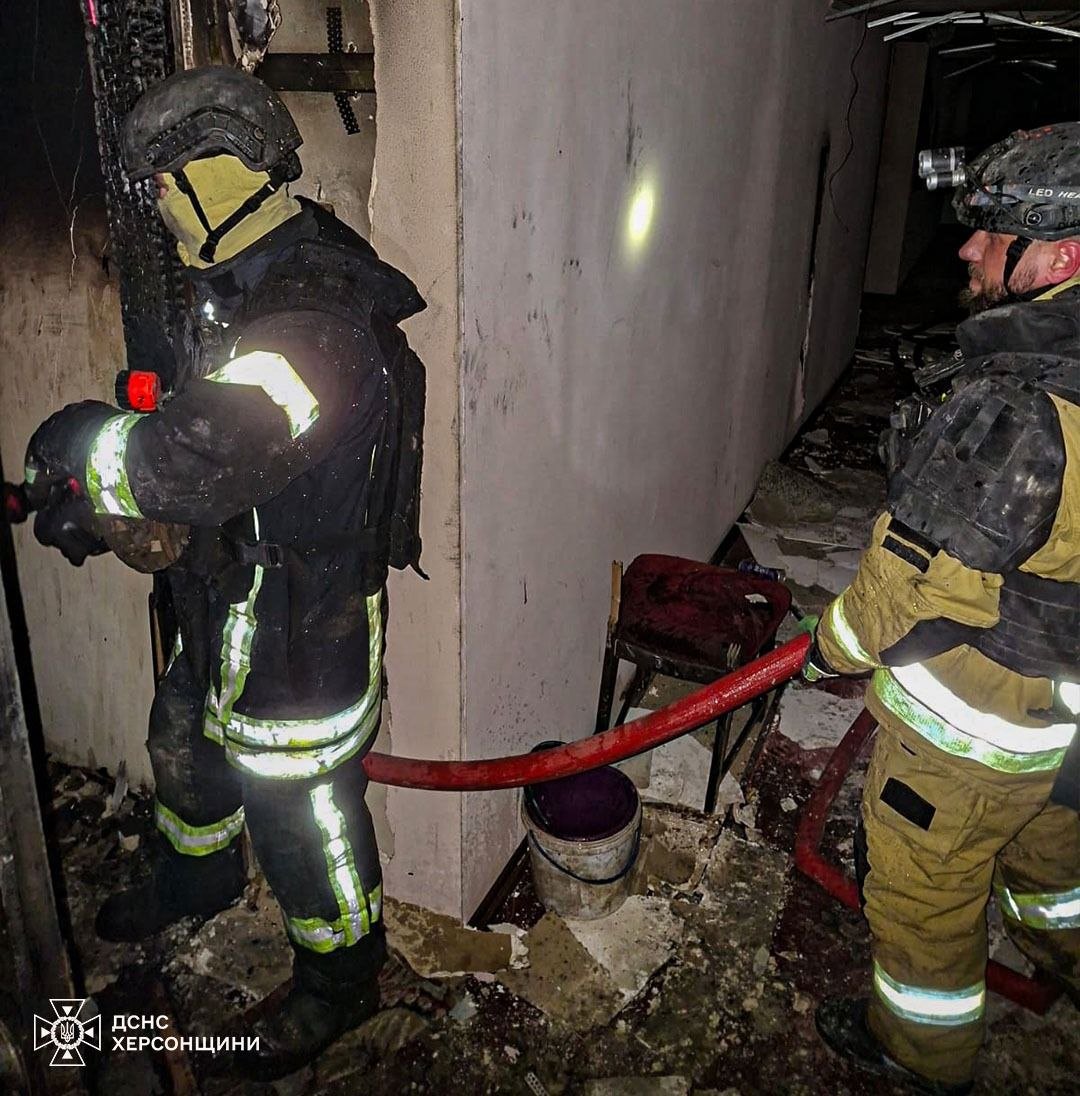 ЛІквідація наслідків атаки на Херсонщині