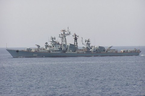 Российский военный корабль зашел в закрытый район стрельб учений  "Си Бриз-2019"