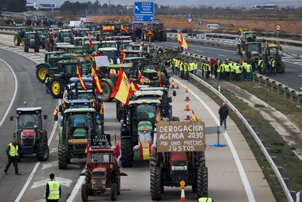 Протести фермерів у Європі. Толедо, Іспанія, 6 лютого 2024 року