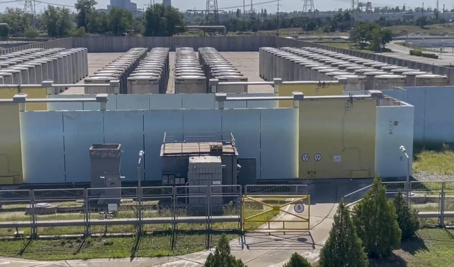 Сховище відпрацьованого ядерного палива Запорізької атомної електростанції (ЗАЕС) в Енергодарі, 07 серпня 2022 року.