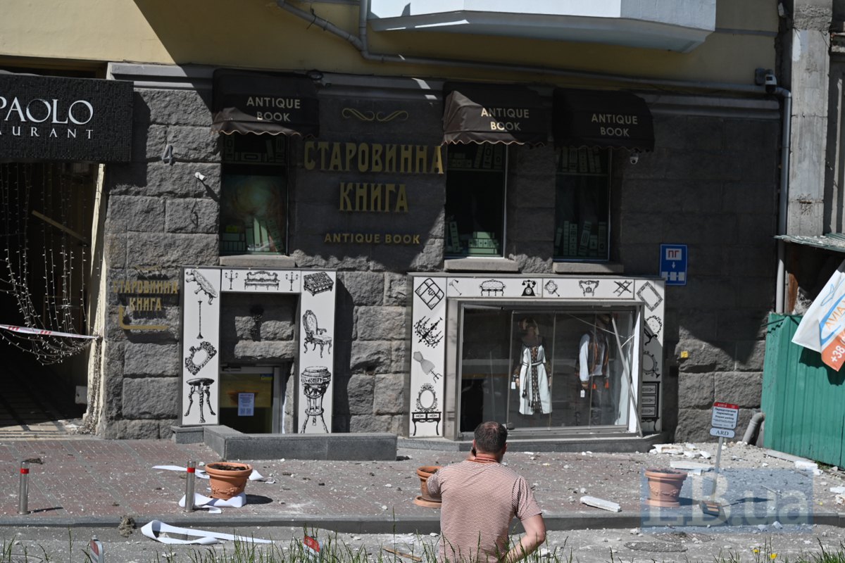 Наслідки удару по Києву, Європейська площа, 24 травня