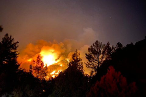“Українські вертольоти”: вночі під Бодрумом були ліквідовані лісові пожежі