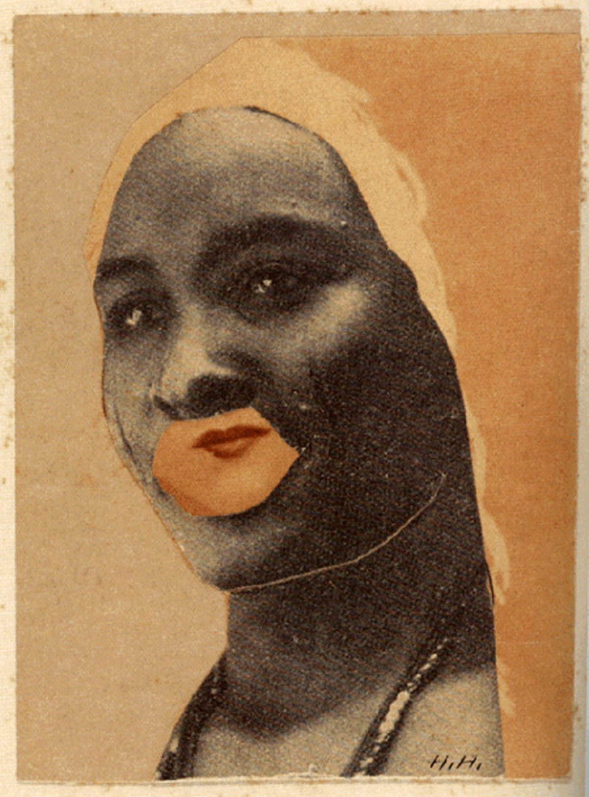 Анна Гьох. Змішана раса. 1924. Папір, гуаш, колаж. Колекція Інституту міжнародних зв'язків (Institut für Auslandsbeziehungen), Штутгарт, Німеччина.