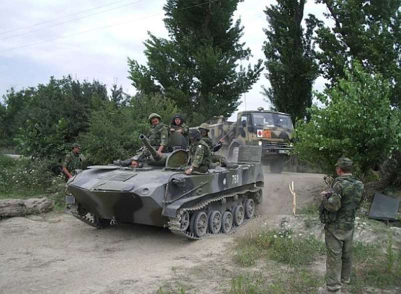 Российские военные в Осетии
