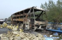 В Китае сгорел автобус, погиб 41 человек