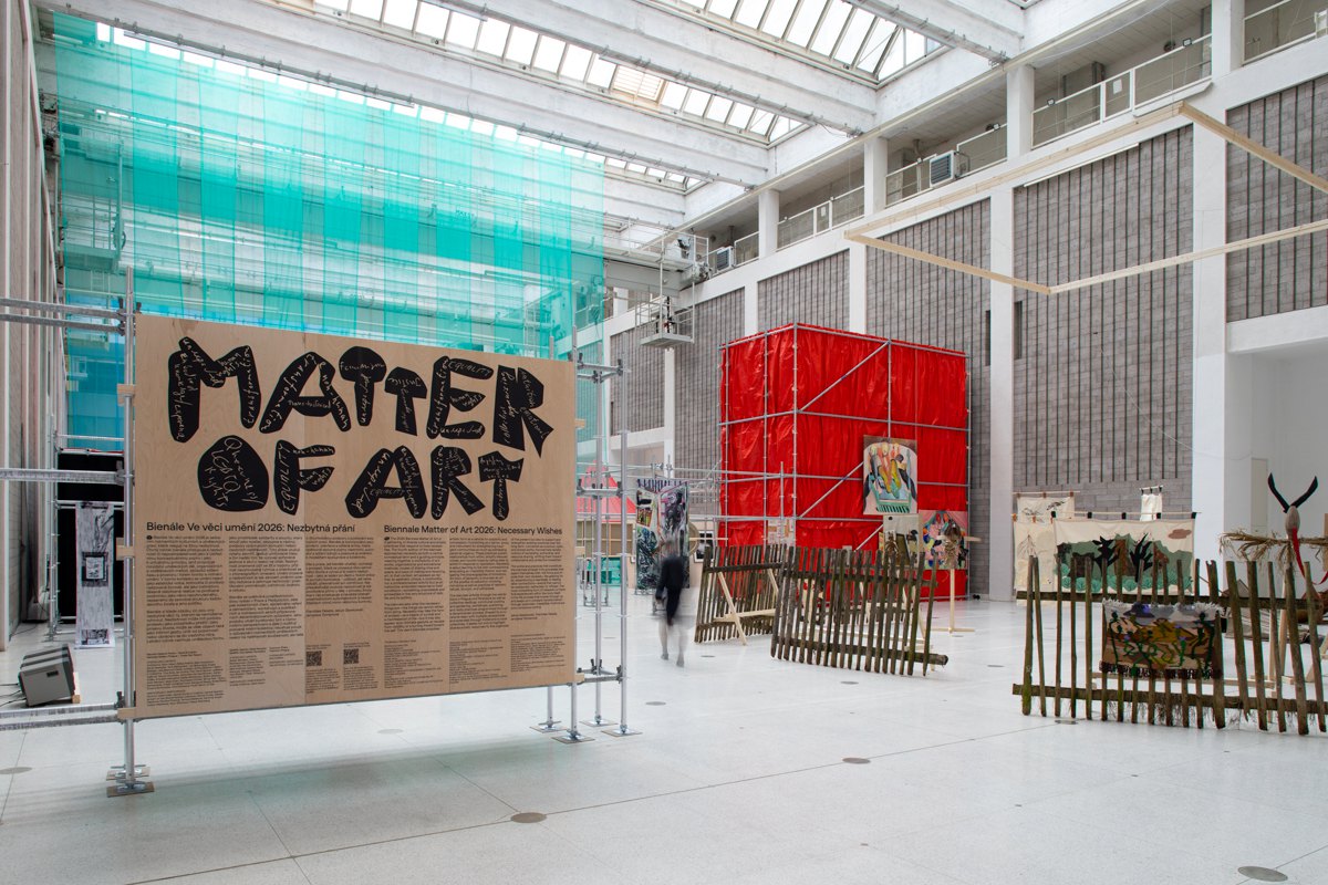 Загальний вигляд експозиції, Бієнале Matter of Art 2026, Національна галерея в Празі.