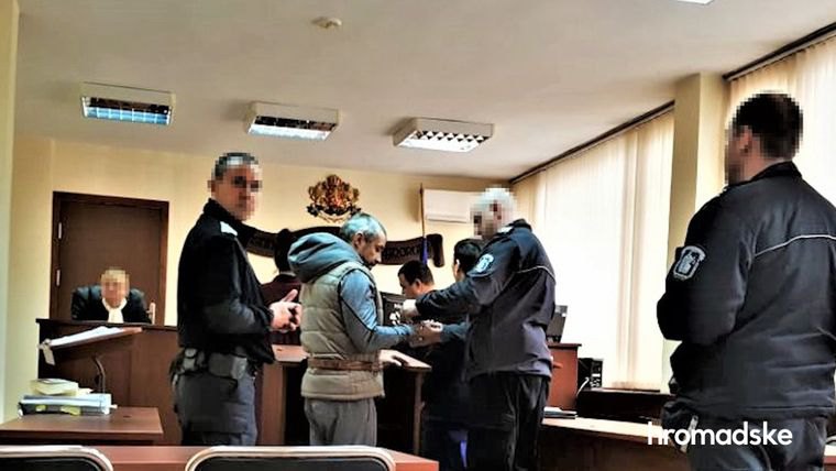 Подозреваемый в организации нападения на Екатерину Гандзюк Алексей Левин (Москаленко) в суде в болгарском Бургасе, 9 марта 2020
года