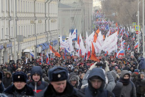 В России проходят митинги в память Бориса Немцова, есть задержанные