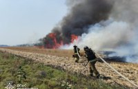 ОВА: на Донеччині через ворожі обстріли вигоріли поля пшениці