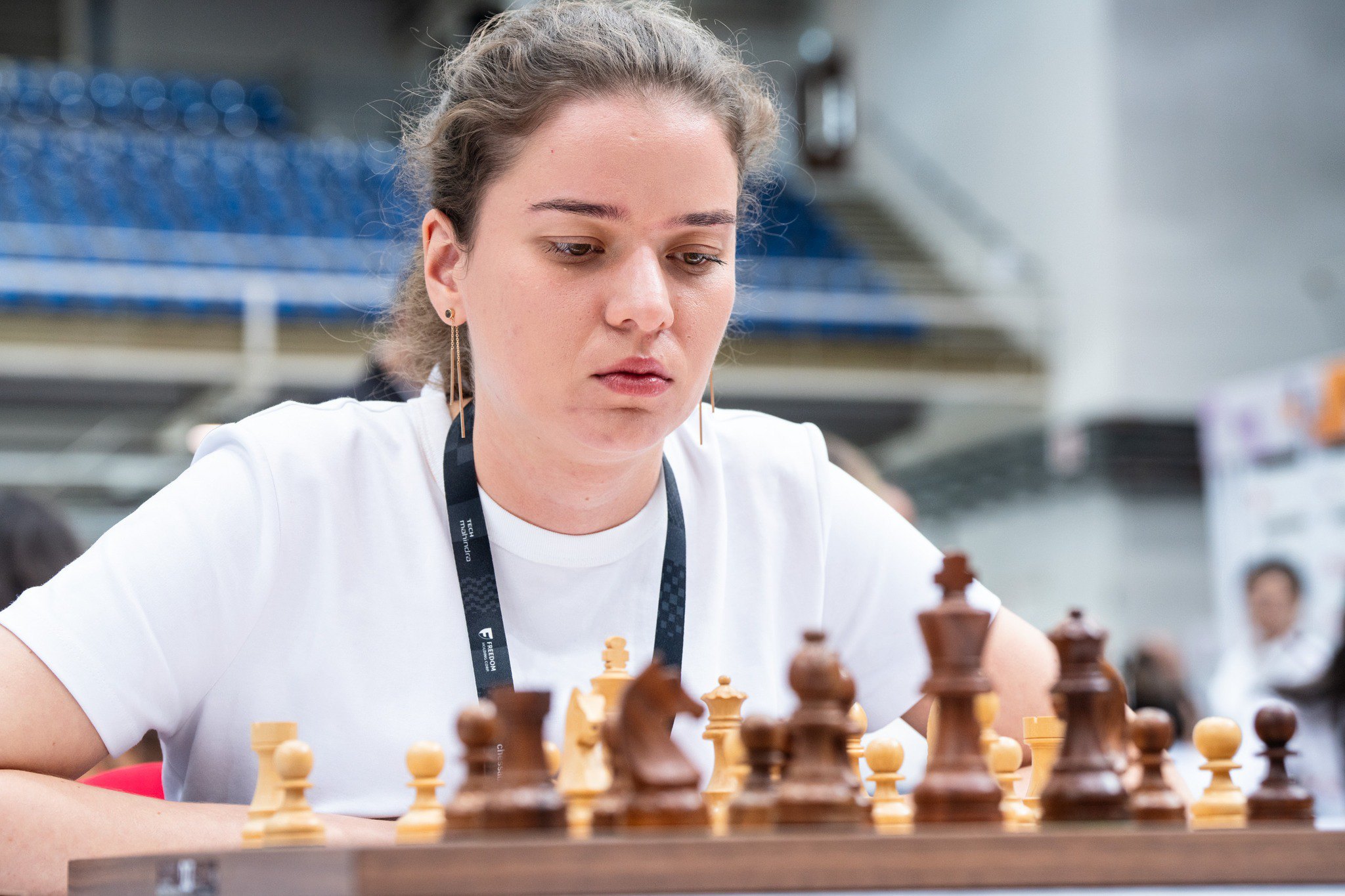 Наталія Букса під час шахової Олімпіади.