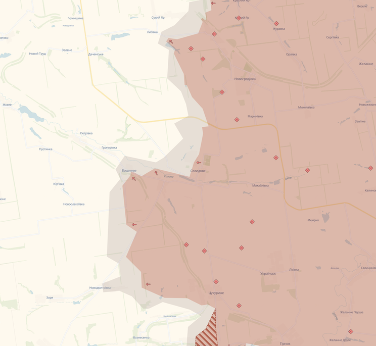 Напрямки ударів ворога в Донецькій області 