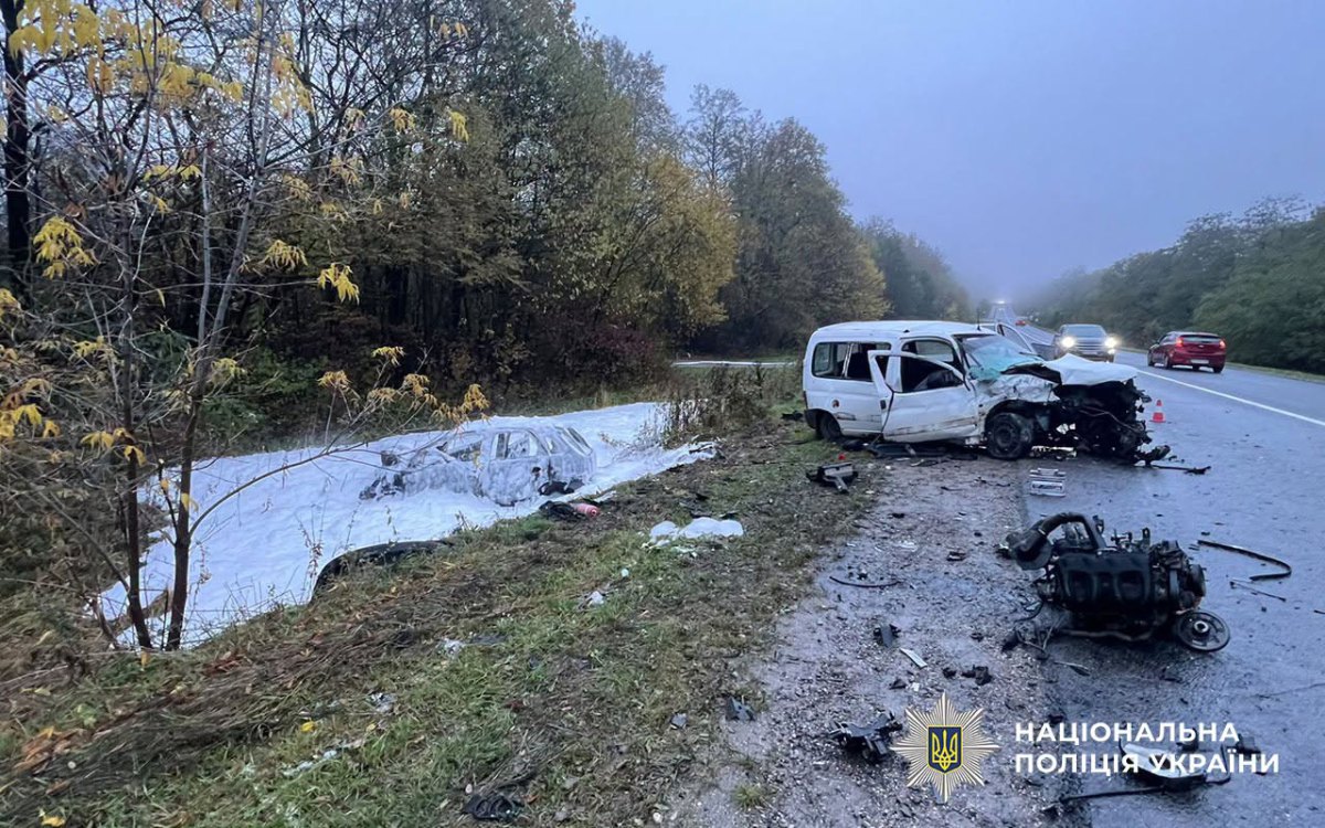 Місце аварії на Тернопільщині