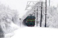 30 поїздів вибилися з графіка через снігопад