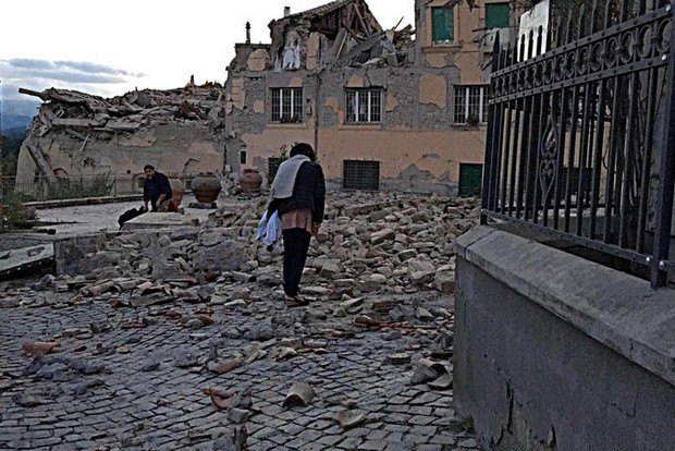 Последствия землетрясения в Аматриче