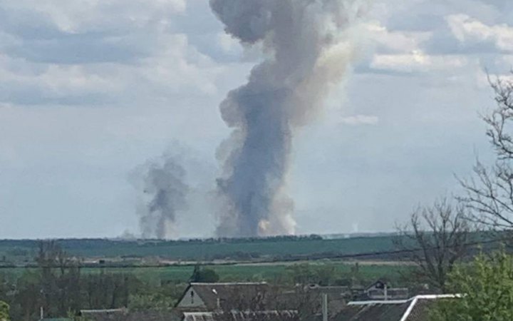 В Белгородской области РФ горит военный объект