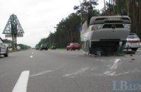 Из-за аварии на выезде из Киева образовался огромный затор
