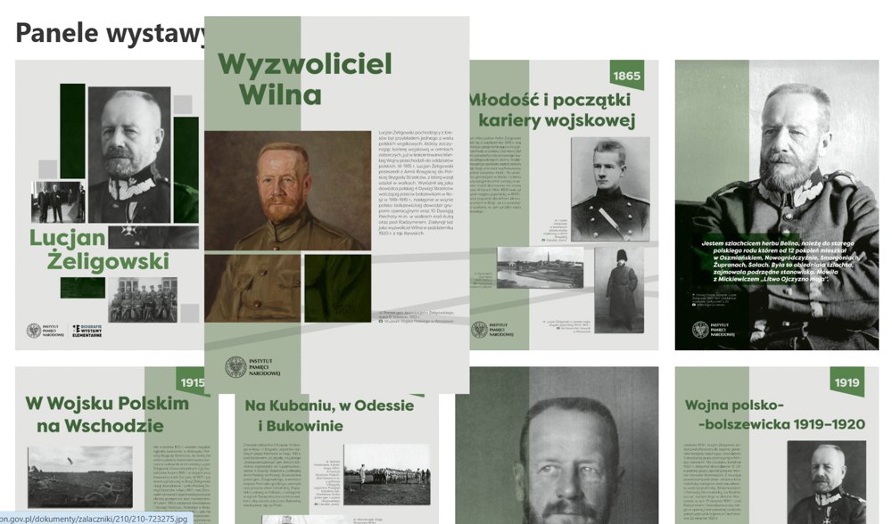 Ще один скрин із сайту польського ІНП. Ми виділили слайд, де генерала Желіговського назвали «визволителем
Вільна»