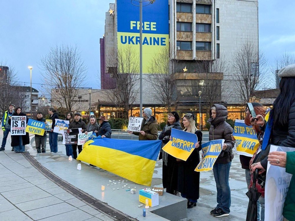 Акція на підтримку України у Приштині, 24 лютого 2026 року
