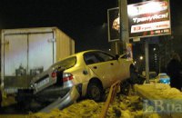 В новогодний вечер на Позняках столкнулись пять автомобилей