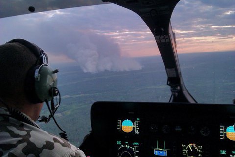 Площу пожежі в Чорнобильській зоні скоротили втричі (оновлено)
