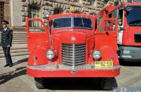 В центре Киева организовали выставку пожарных машин