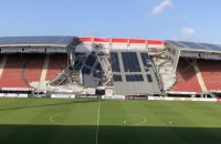 На стадионе соперника ФК "Мариуполь" по Лиге Европы обвалилась часть крыши
