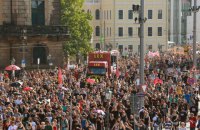 В Дрездене прошла акция в поддержку беженцев