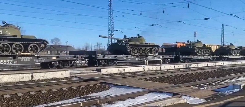 Транспортування російських Т-55, березень 2023 року