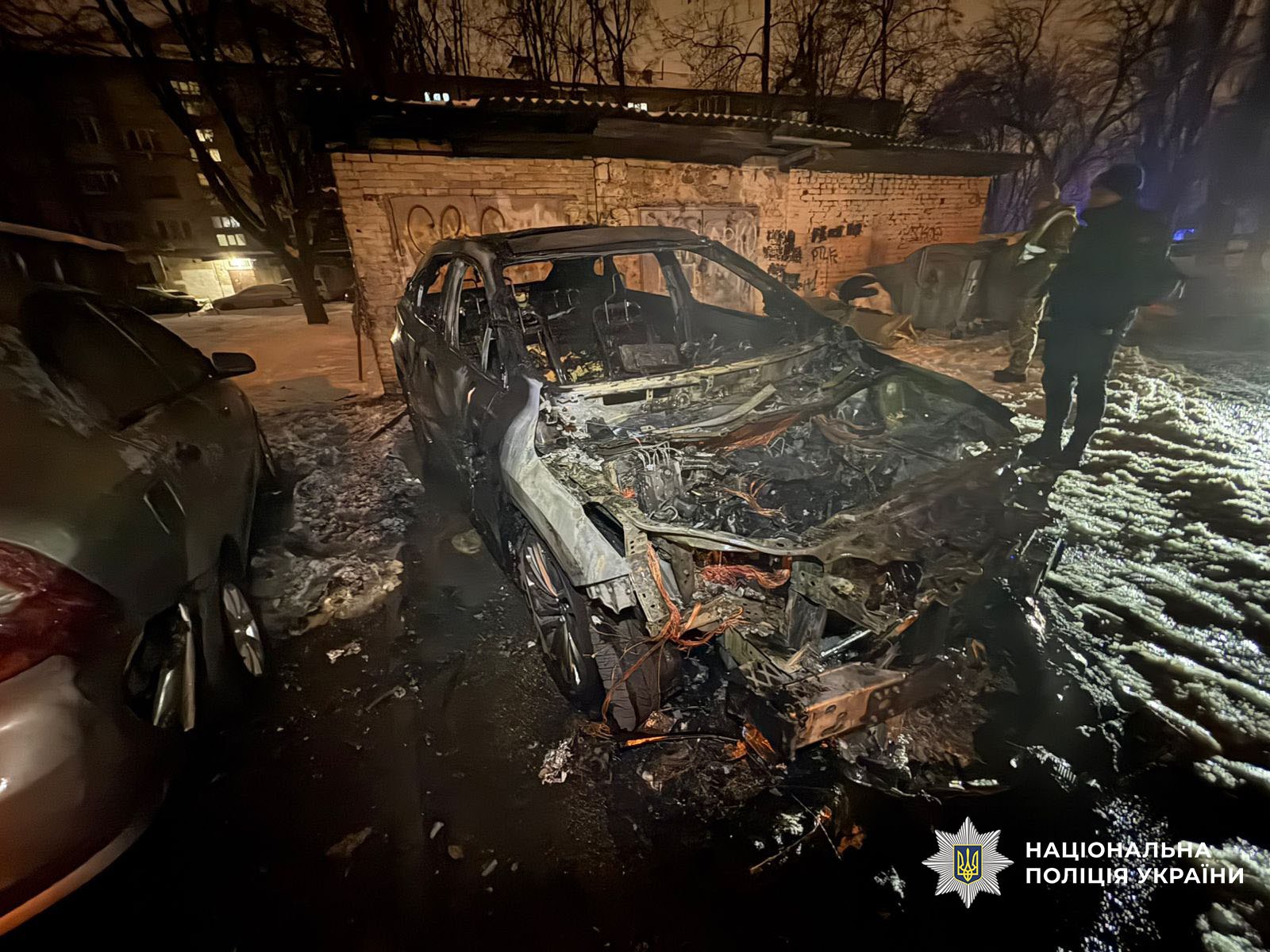 Спалене авто у Києві