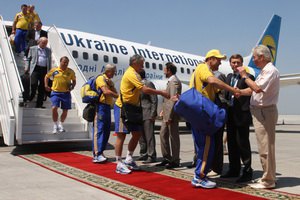 У Донецьку зустріли національну збірну України з футболу