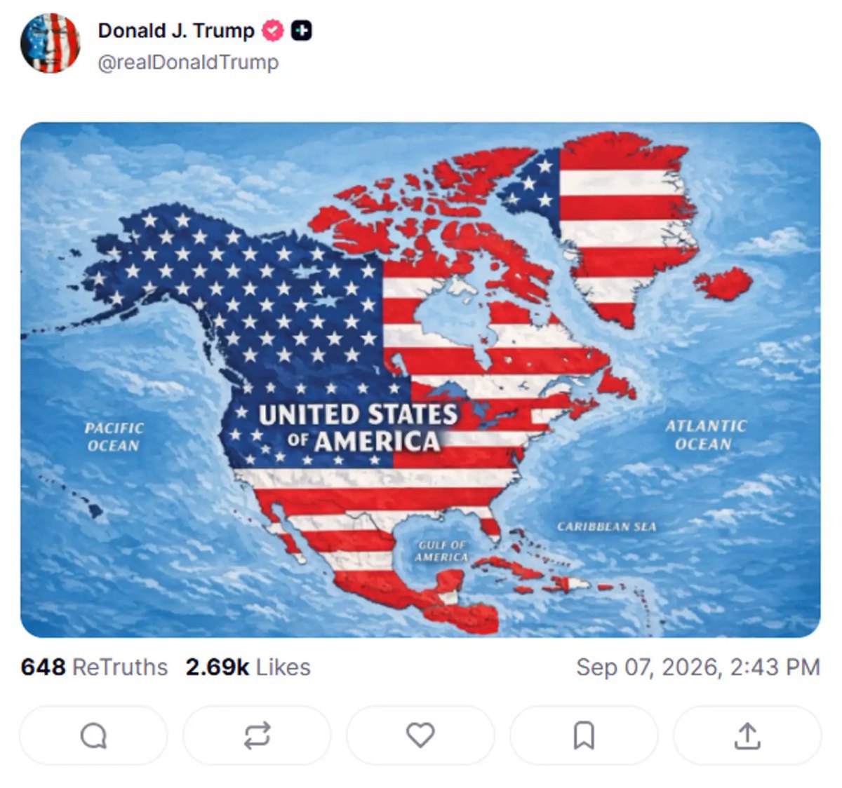 Карта, яку оприлюднив Трамп