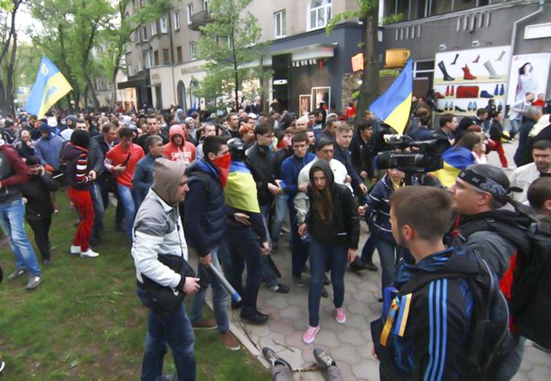 Останній проукраїнський мітинг у Донецьку пройшов 28 квітня 2014
