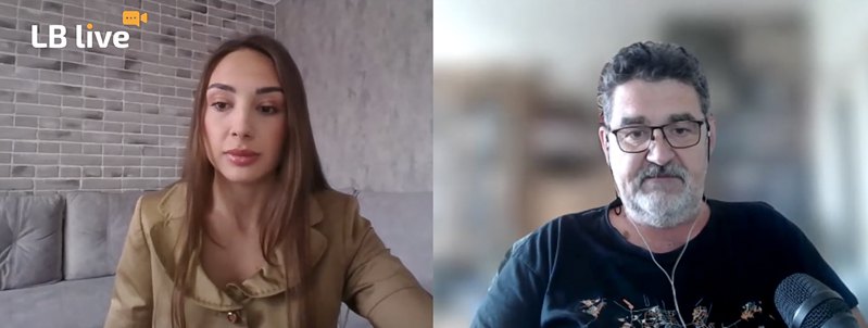 Анжеліка Сизоненко і Директор Центру близькосхідних досліджень Ігор Семиволос