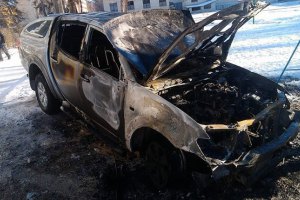 Сгорело авто "свободовца" Игоря Швайки